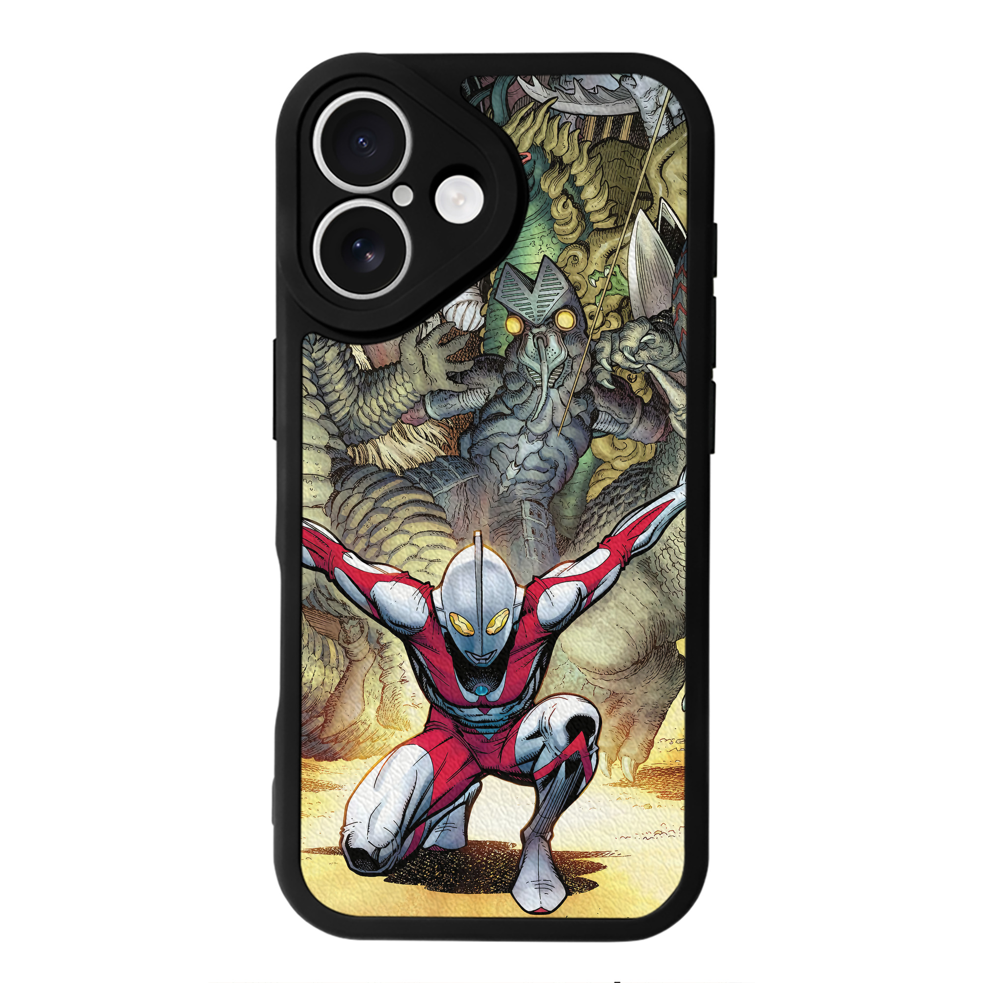（画像用） ウルトラマン Ultraman 【iPhone 16シリーズ対応】シリコンスマホケース（レザー調） 材質：シリコン